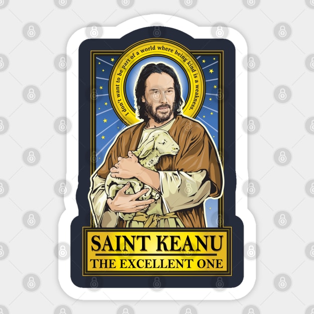 Saint Keanu Sticker by Pop Art Saints